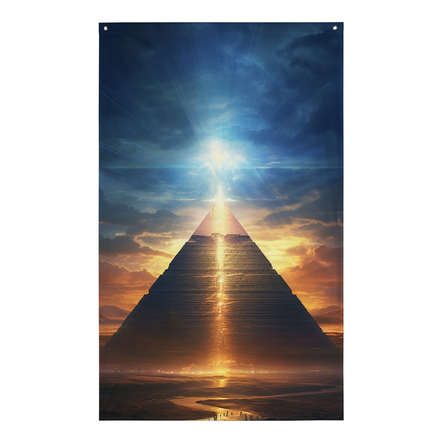 "Ancient Giza Pyramid" Vertical Flag