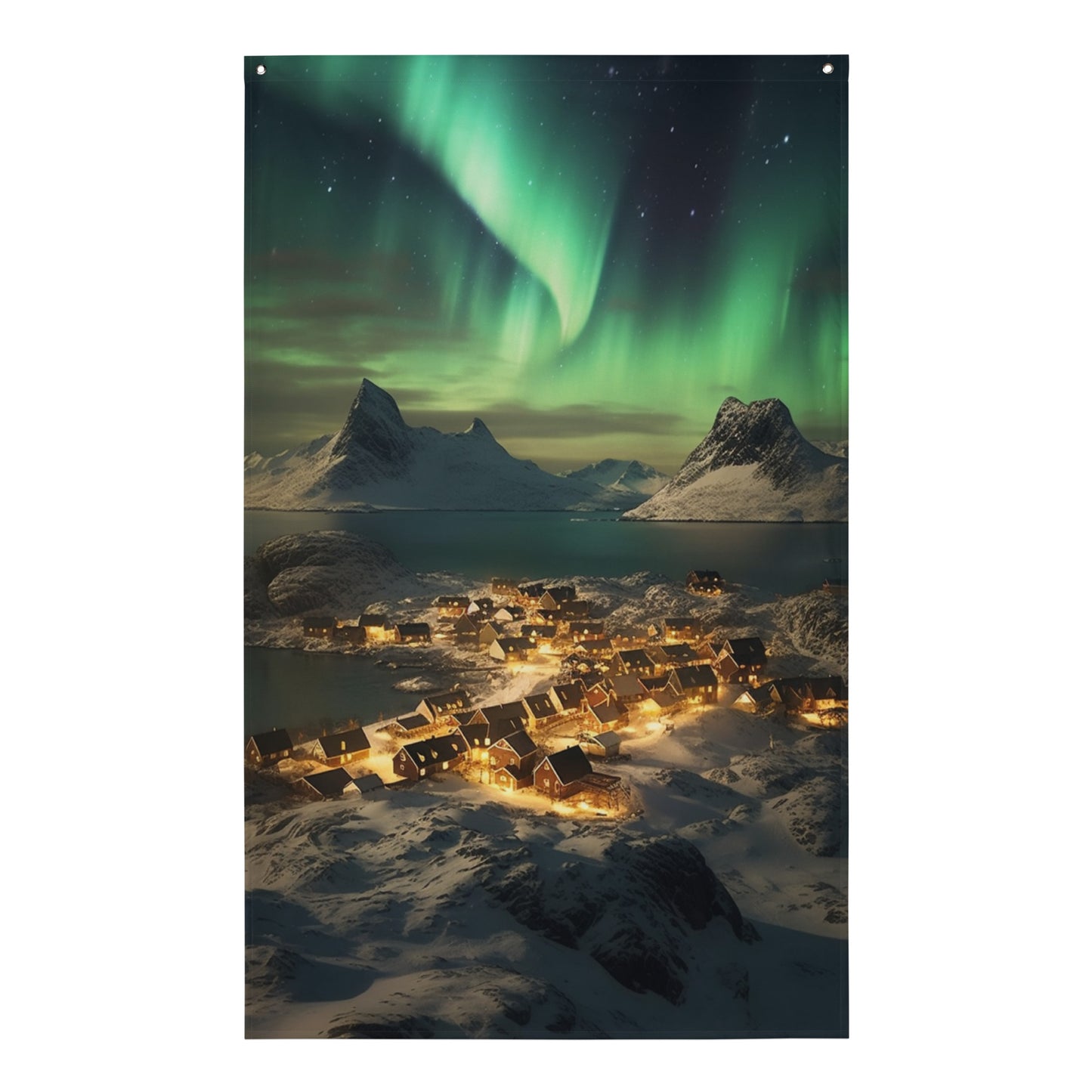 "Northern Lights" Vertical Flag