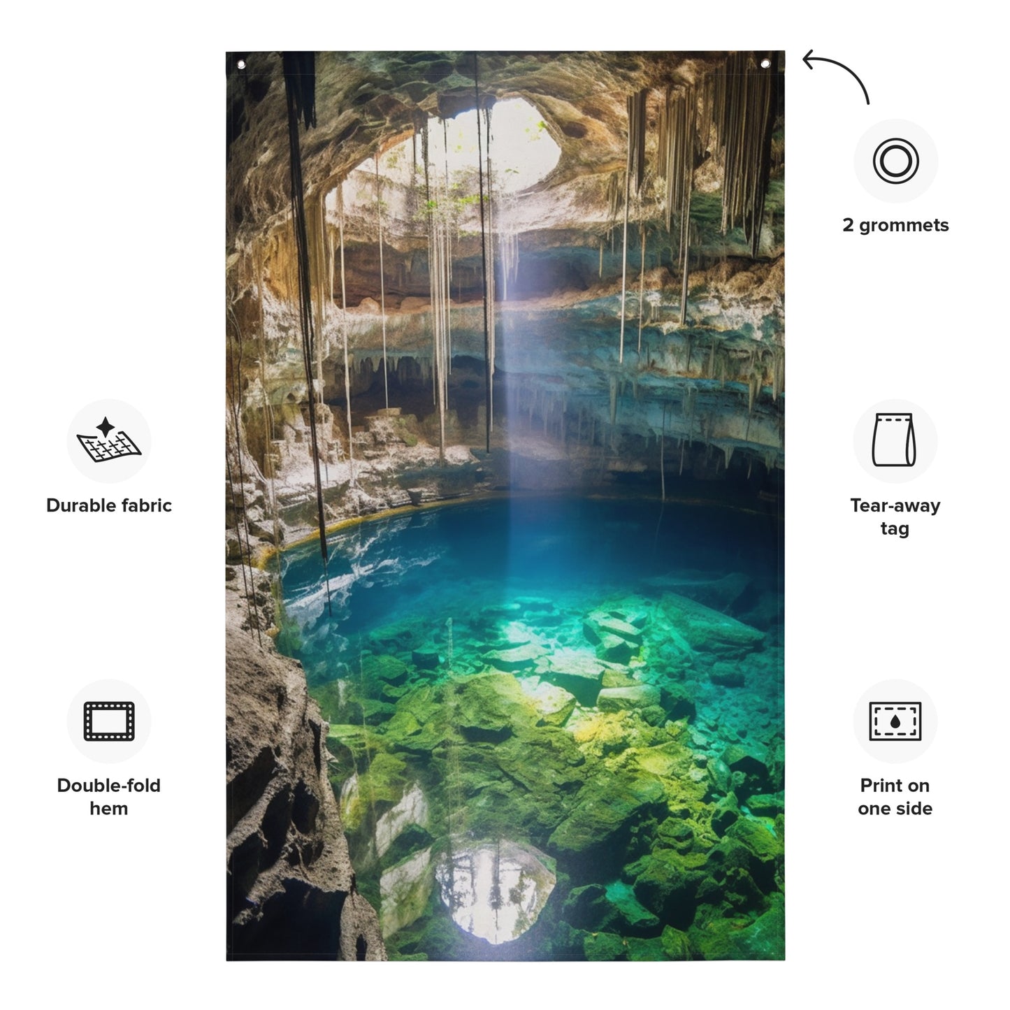 "Cave" Vertical Flag