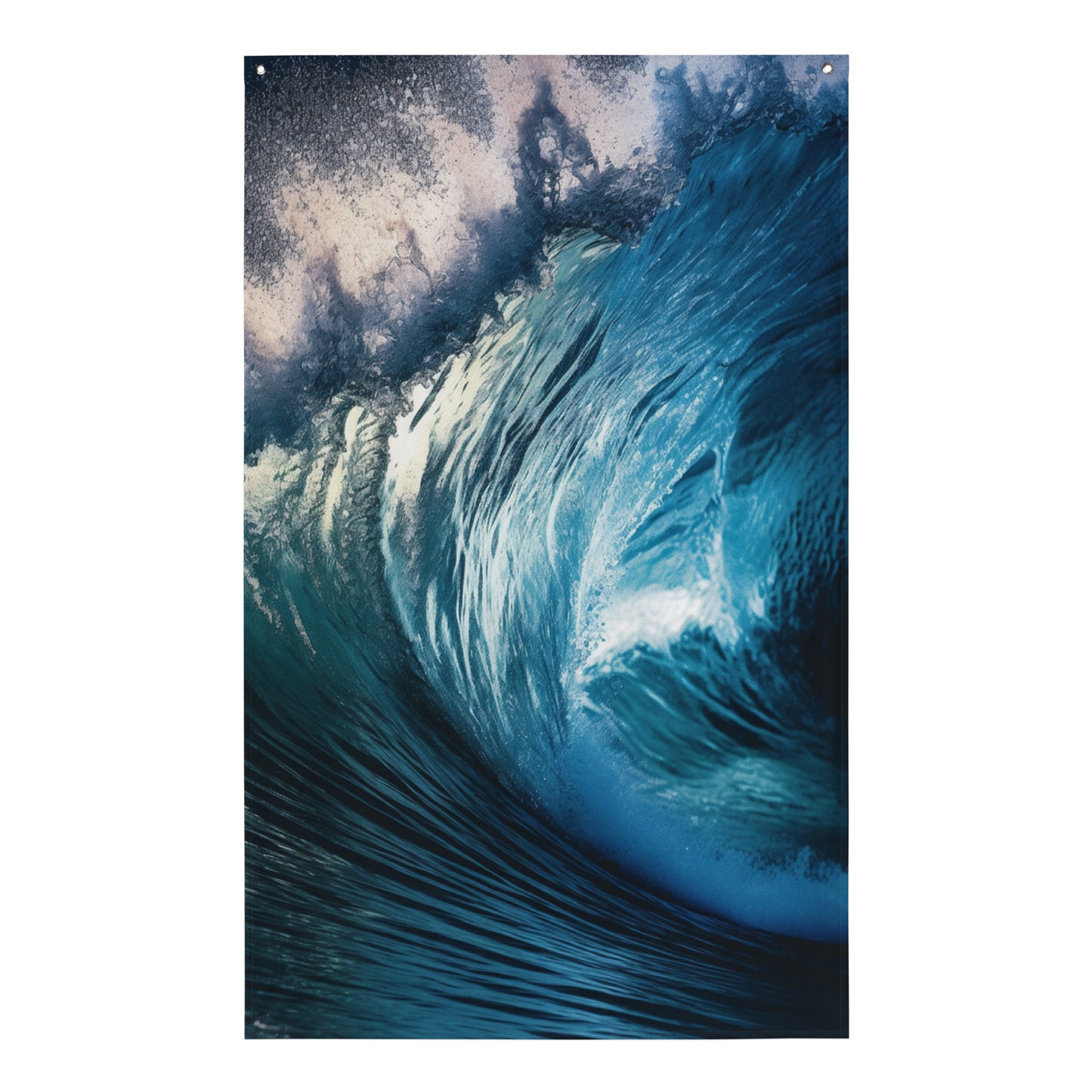 "The Wave" Vertical Flag