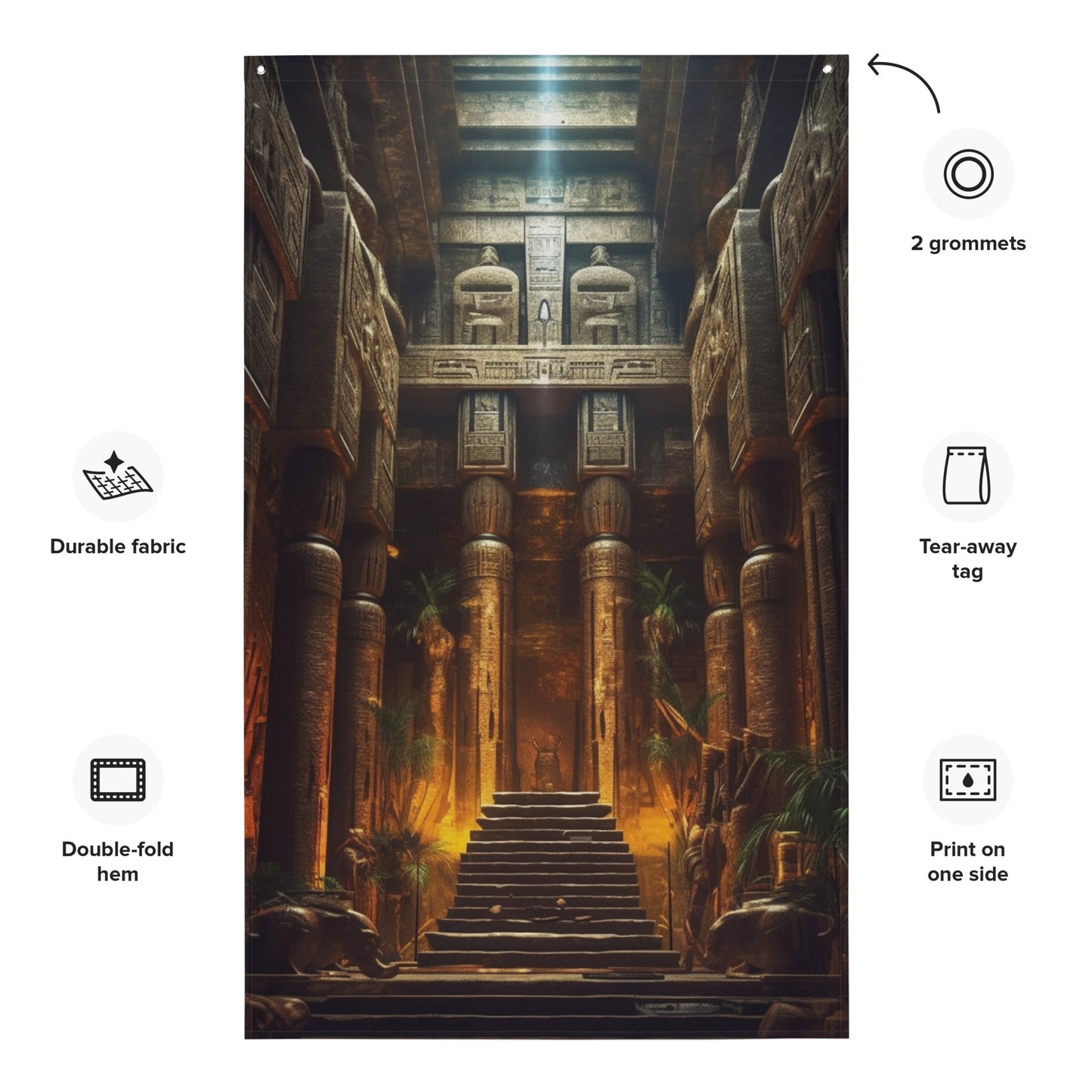 "Ancient Ruin" Vertical Flag
