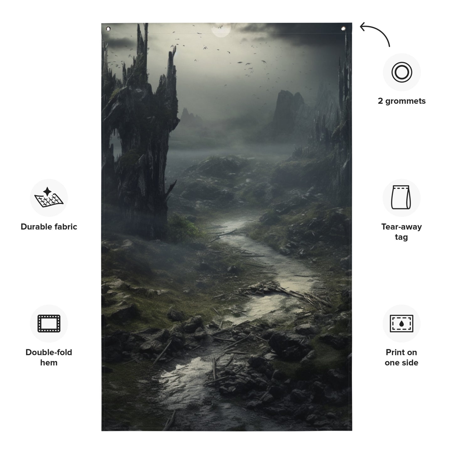 "Deadwood Swamp Lands" Vertical Flag