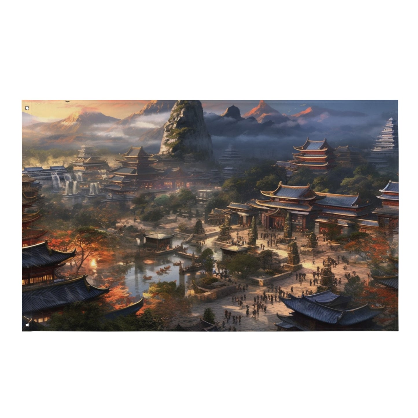 "Chinese Architecture" Horizontal Flag
