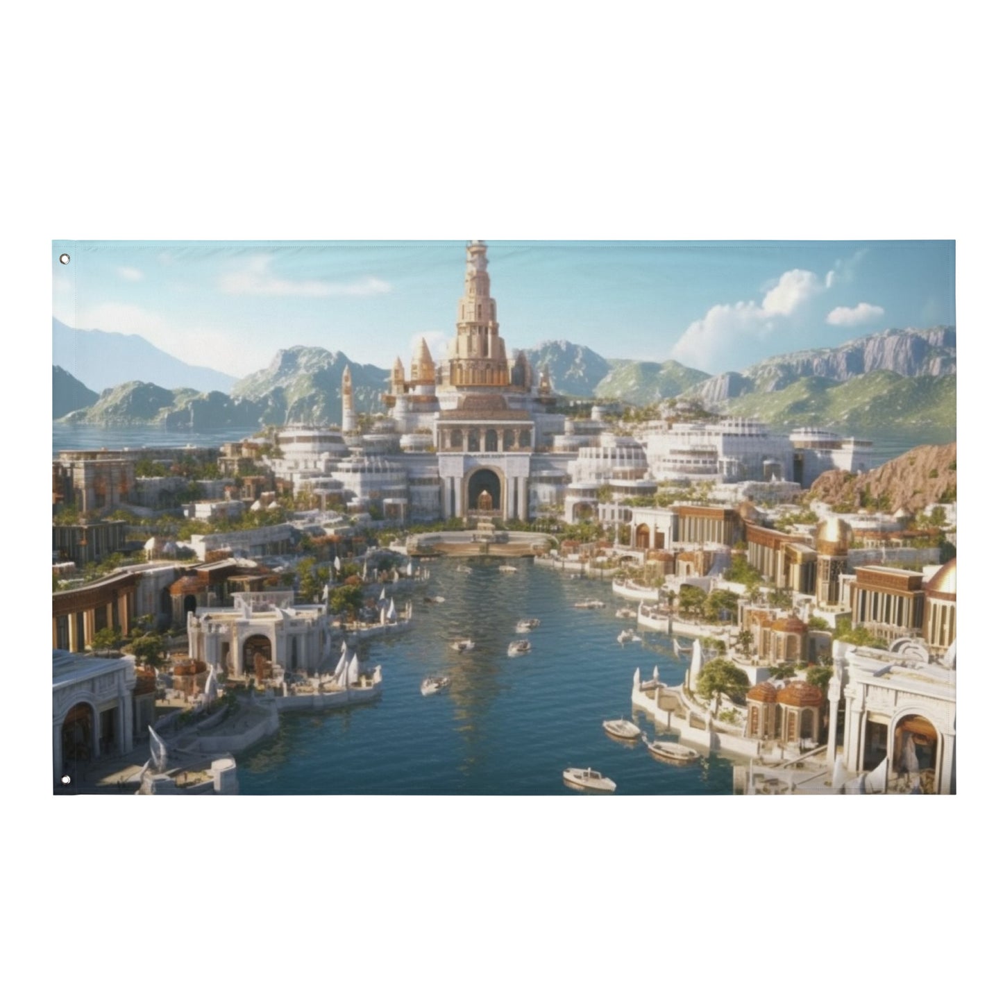 "Ancient Architecture Prime Era" Horizontal Flag