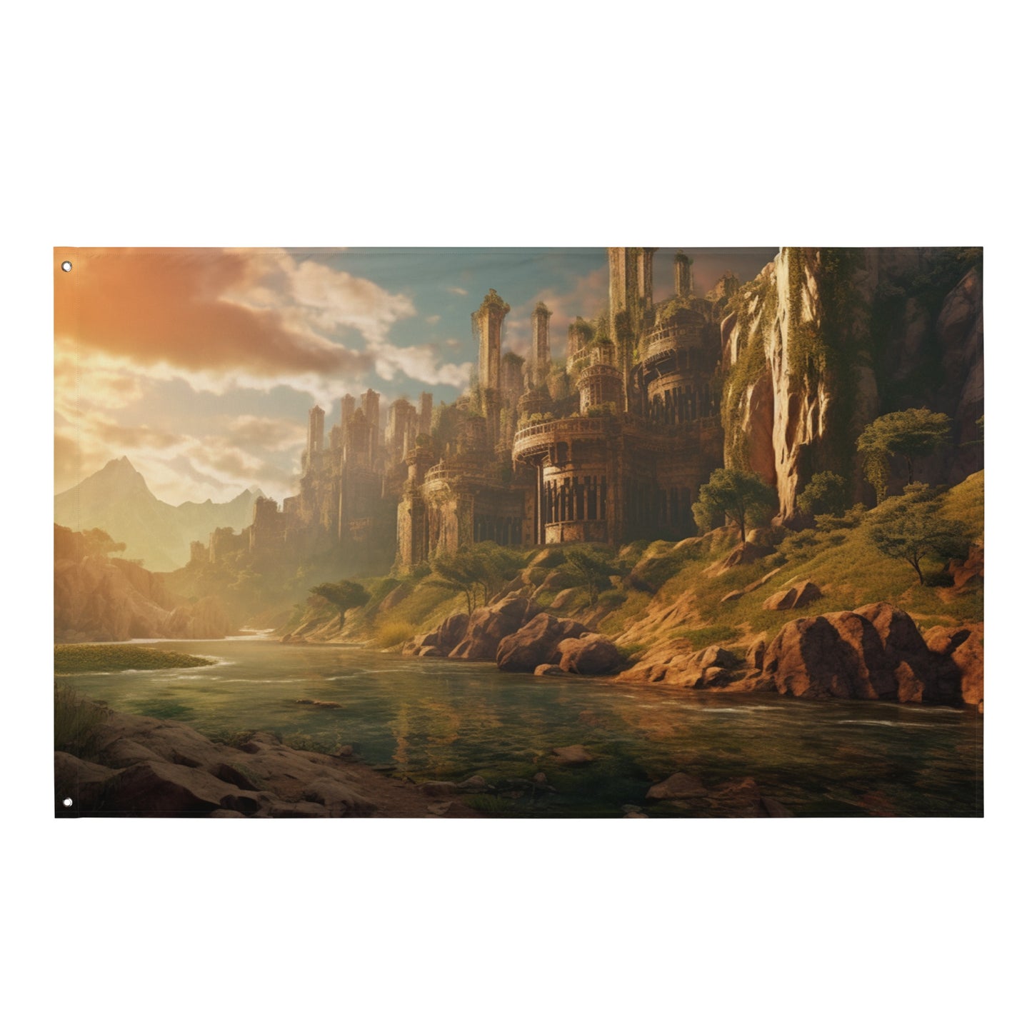"Ancient Ruins" Horizontal Flag