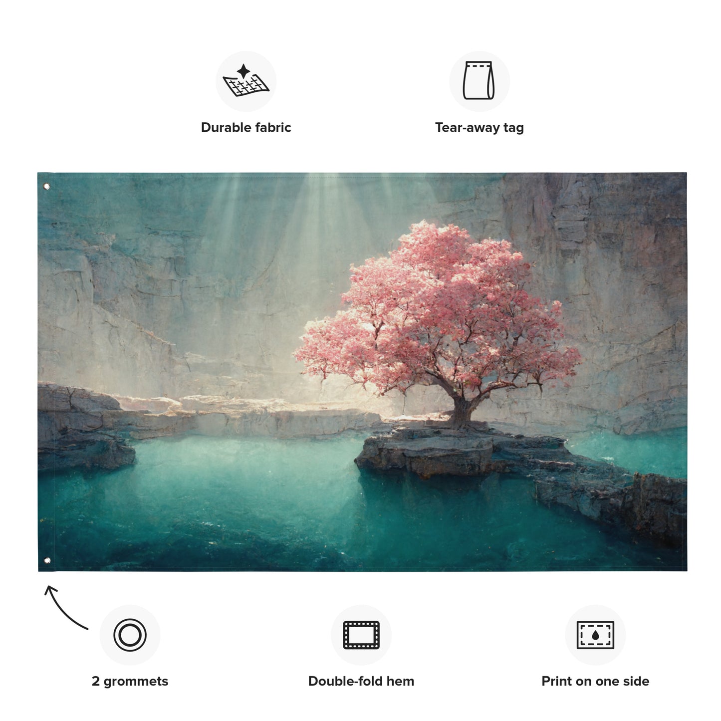 "Cherry Tree" Horizontal Flag