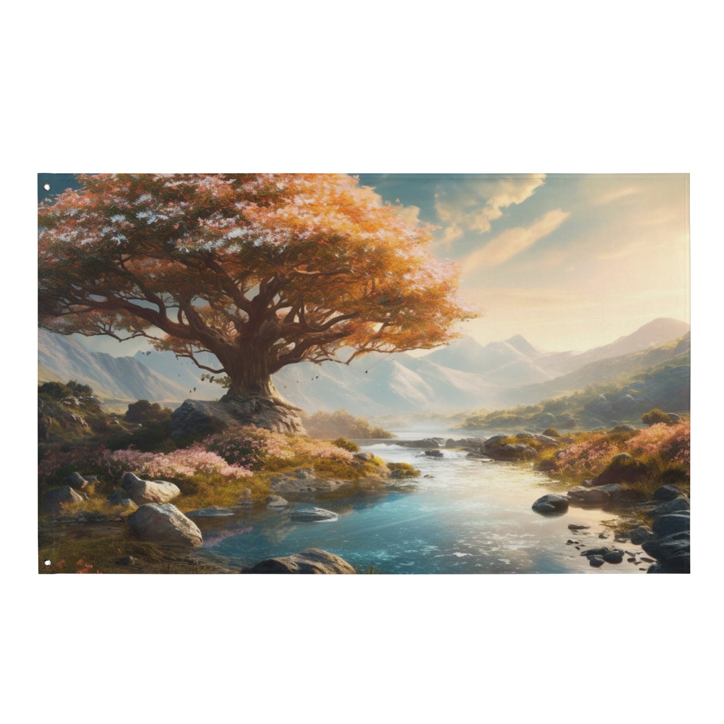 "Tree & River" Horizontal Flag