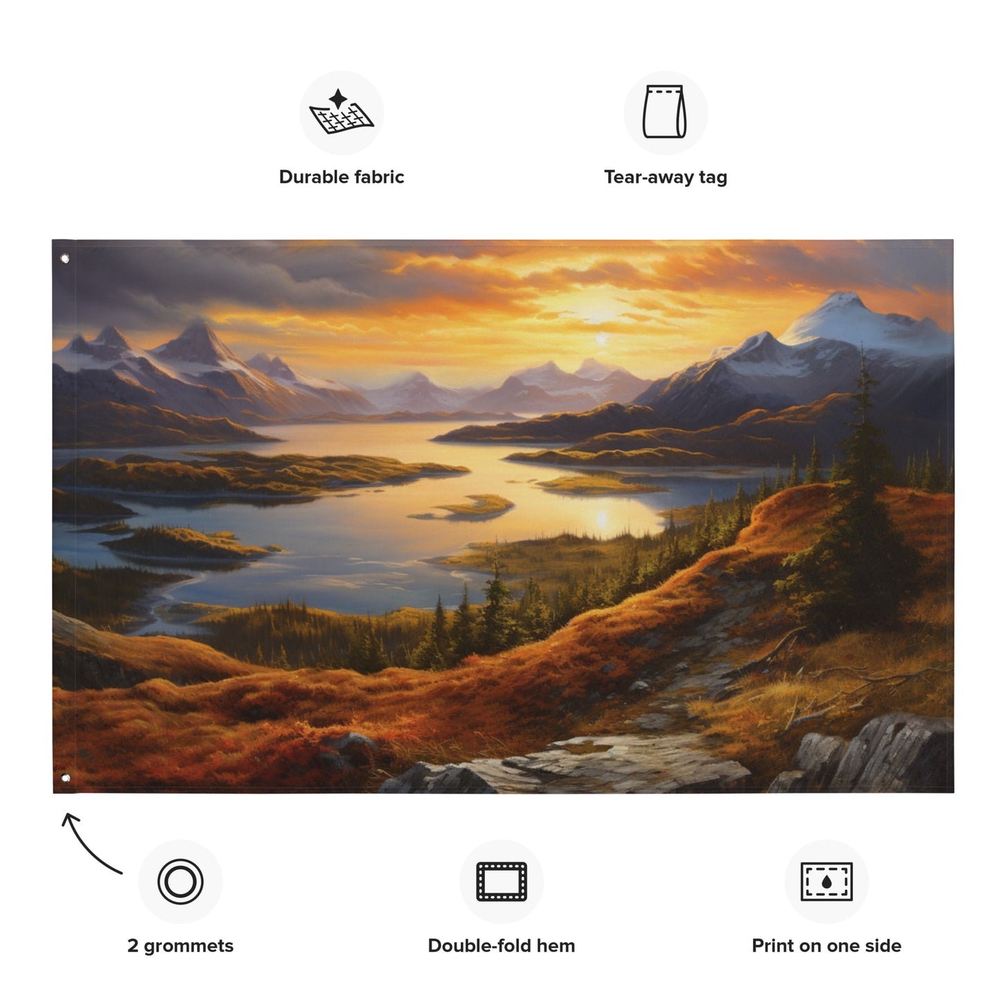 "Sunset West" Horizontal Flag