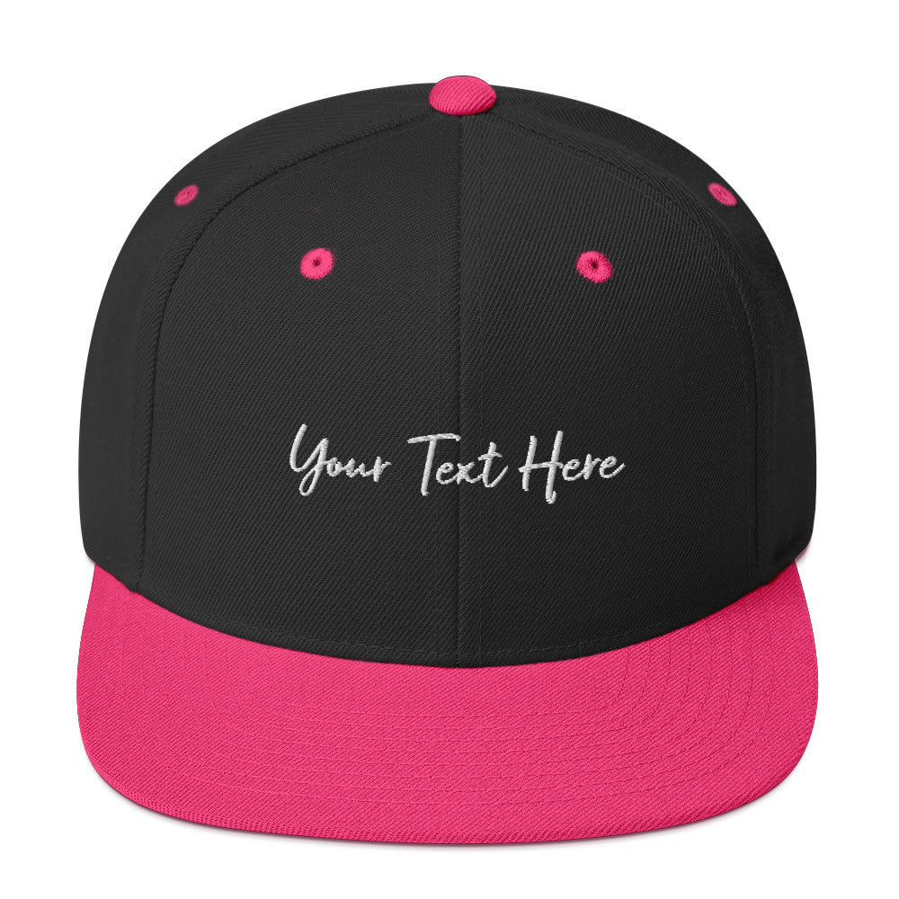 Customizable Snapback Hat - Embroidery