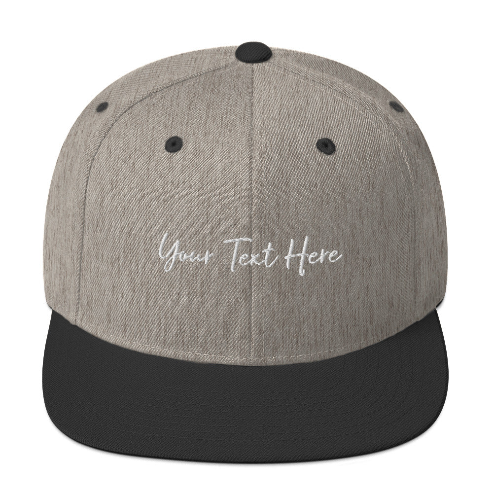 Customizable Snapback Hat - Embroidery