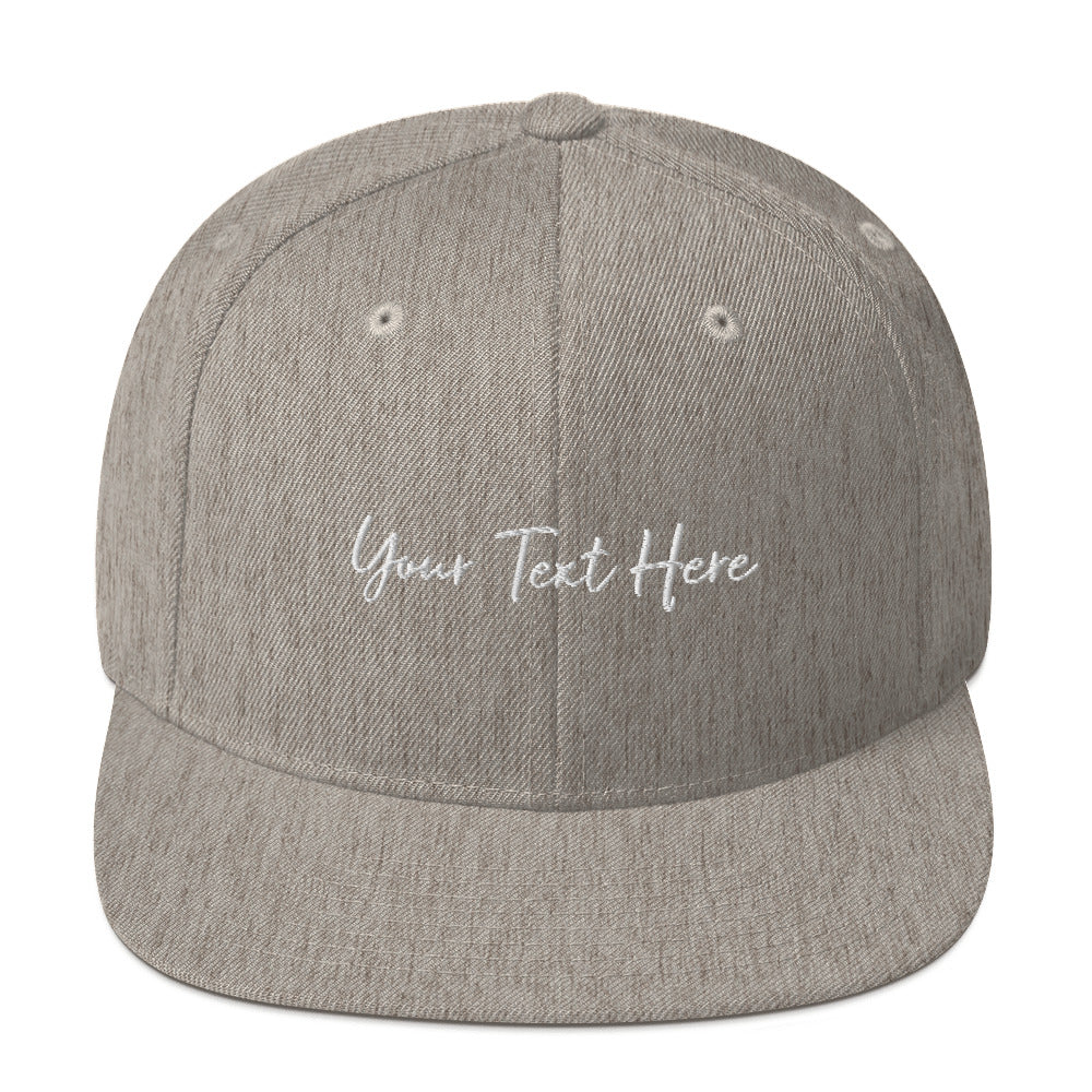 Customizable Snapback Hat - Embroidery