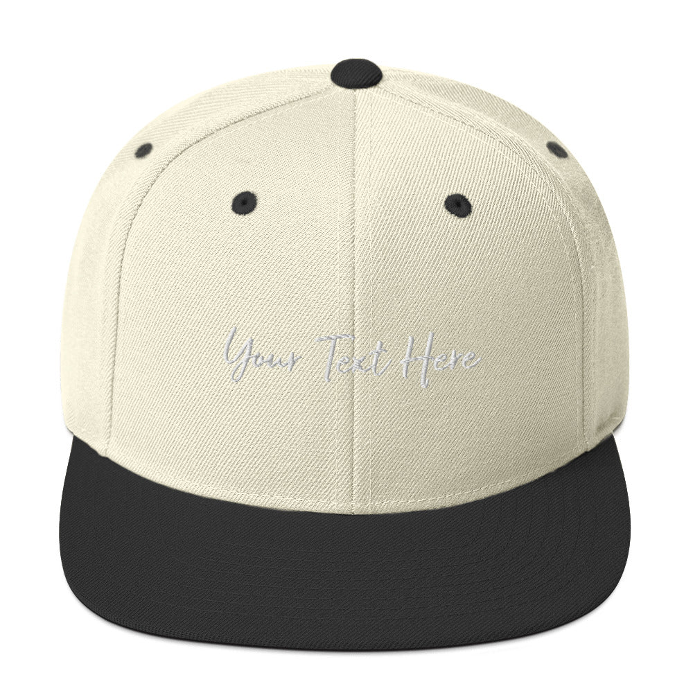 Customizable Snapback Hat - Embroidery