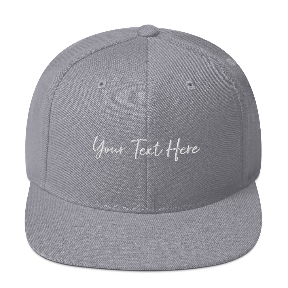 Customizable Snapback Hat - Embroidery