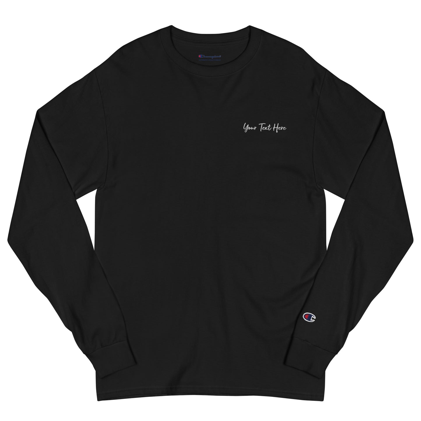 Customizable Men's Champion Long Sleeve Shirt - Embroidery