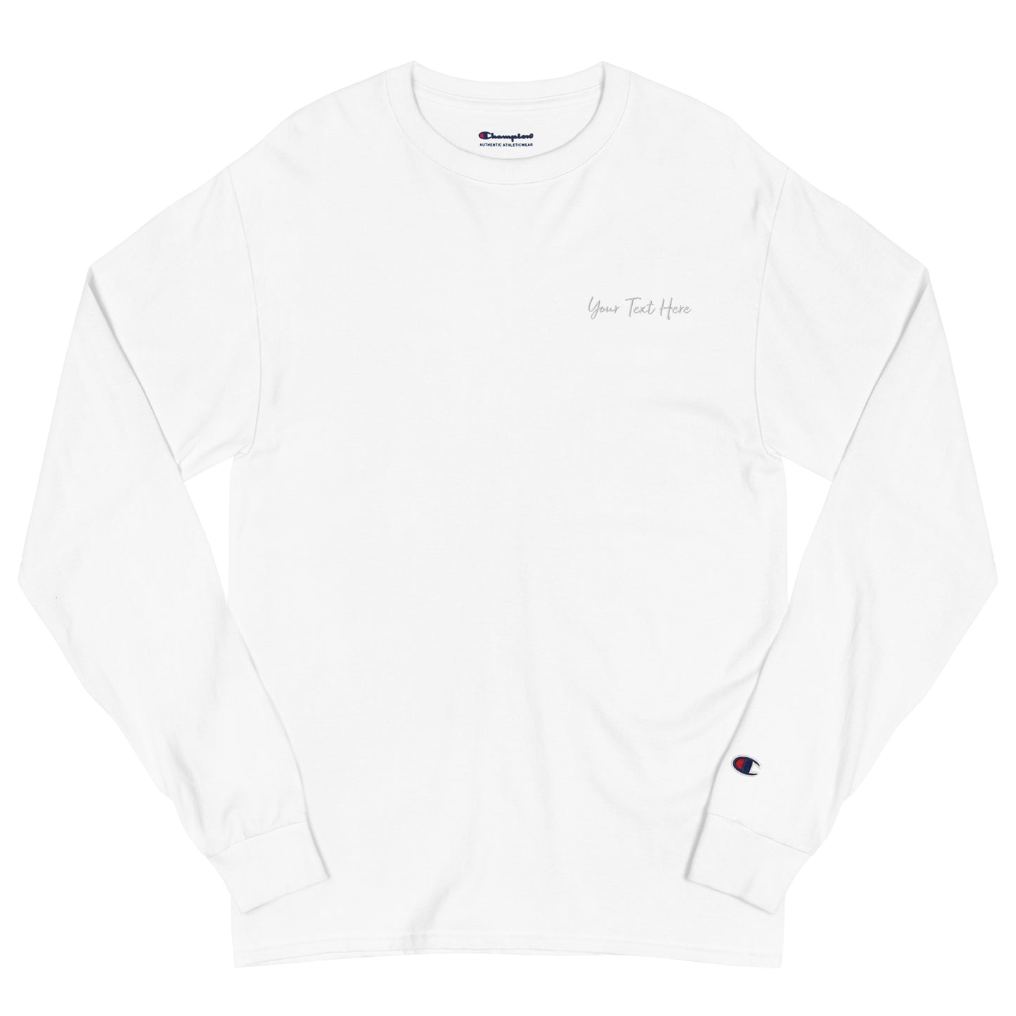 Customizable Men's Champion Long Sleeve Shirt - Embroidery