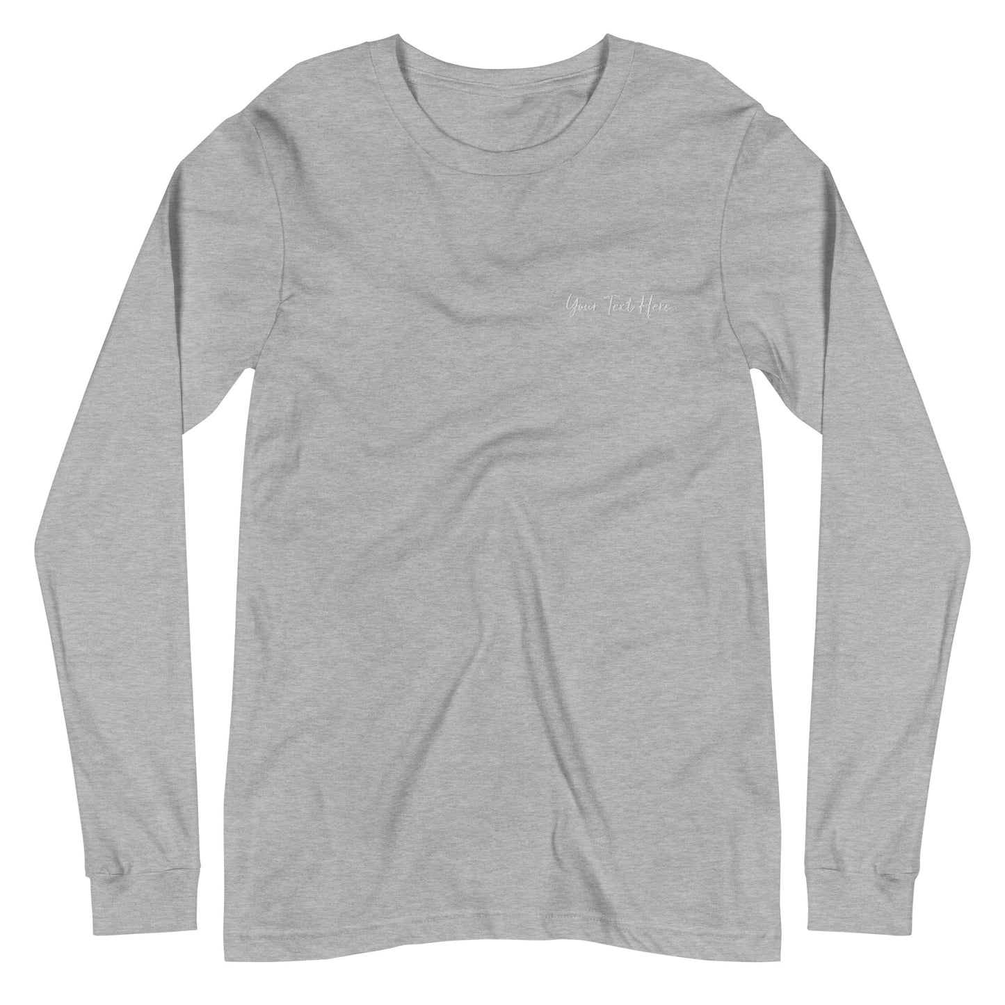 Customizable Long Sleeve Tee - Embroidery & Back Graphic