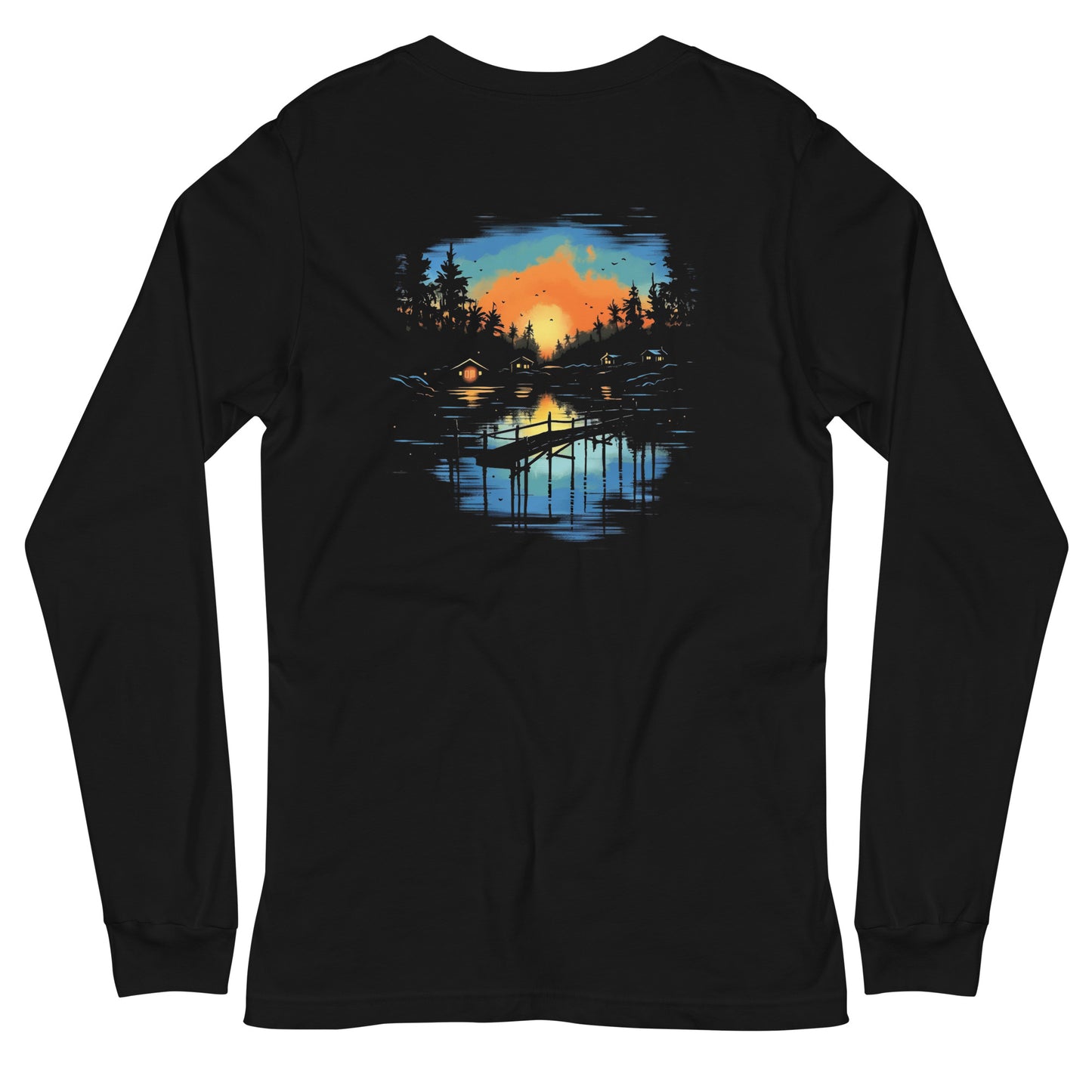 Customizable Long Sleeve Tee - Embroidery & Back Graphic