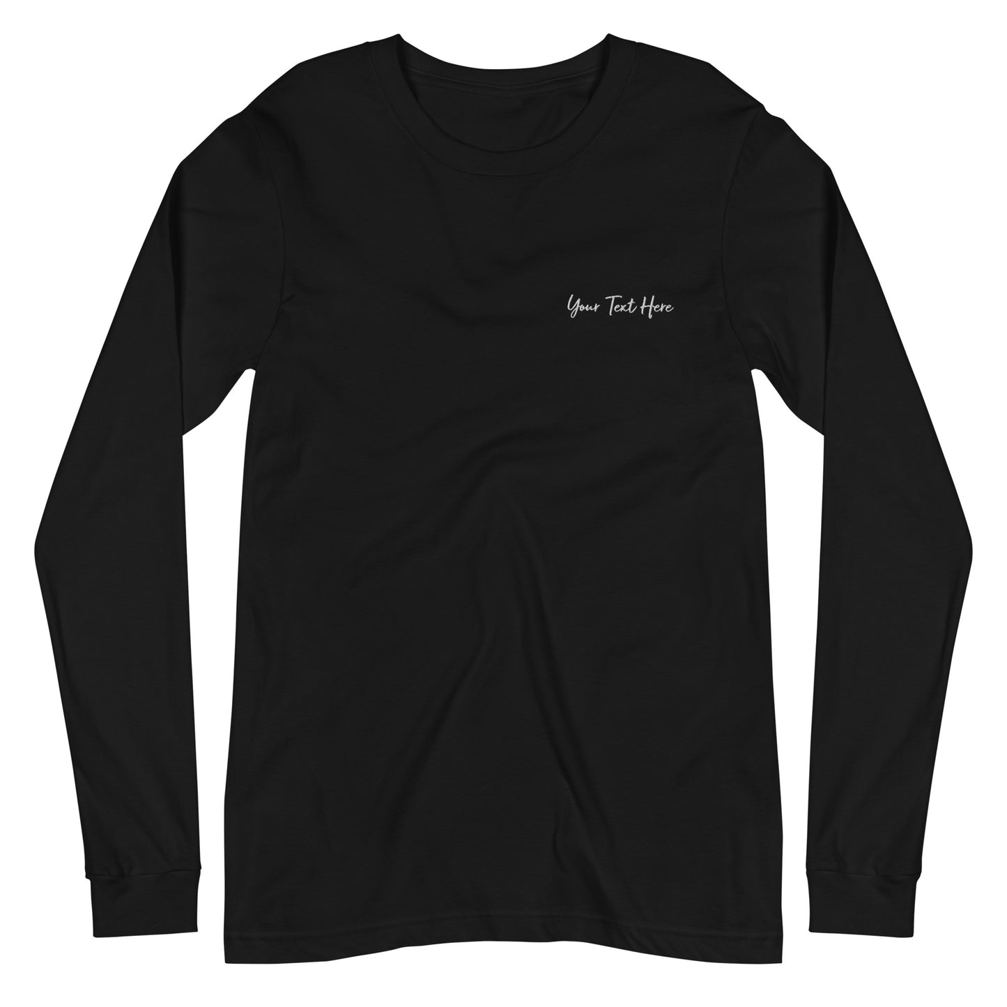 Customizable Long Sleeve Tee - Embroidery & Back Graphic