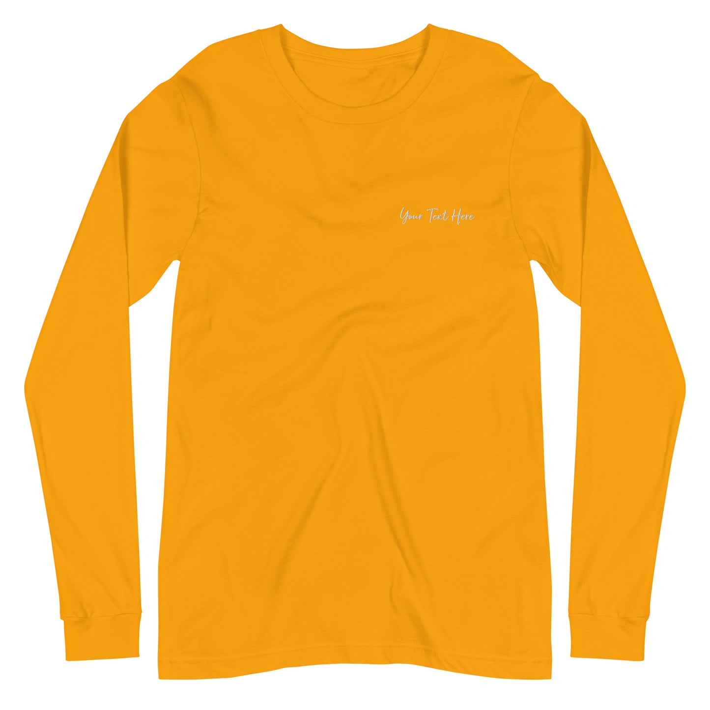 Customizable Long Sleeve Tee - Embroidery & Back Graphic