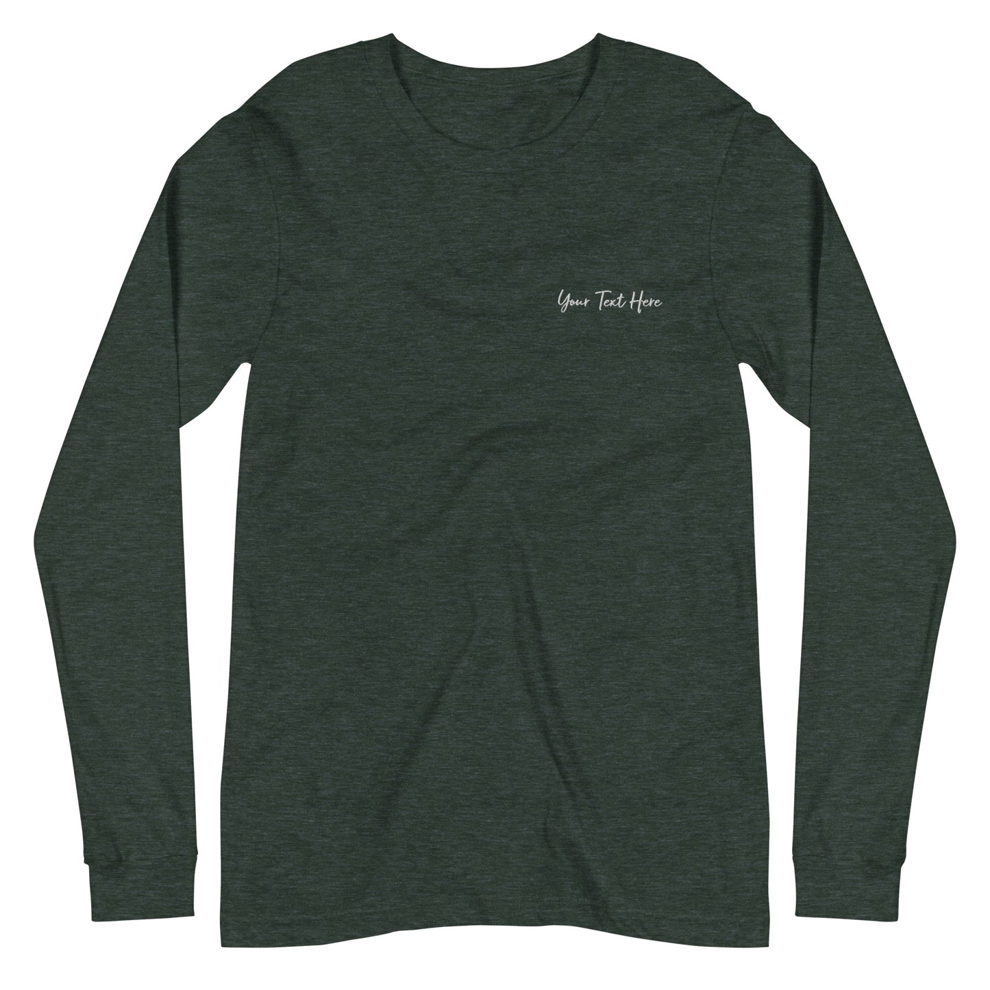 Customizable Long Sleeve Tee - Embroidery & Back Graphic