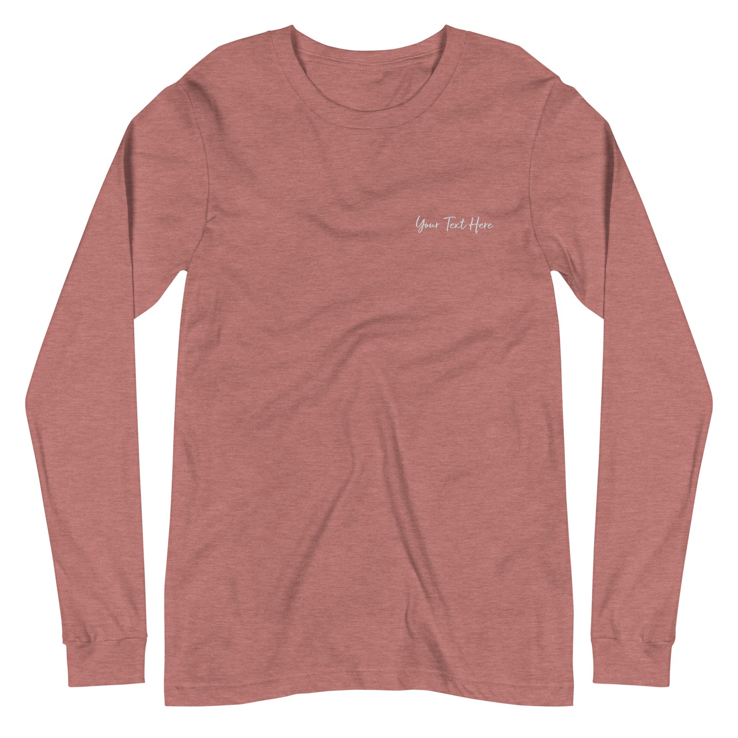 Customizable Long Sleeve Tee - Embroidery & Back Graphic