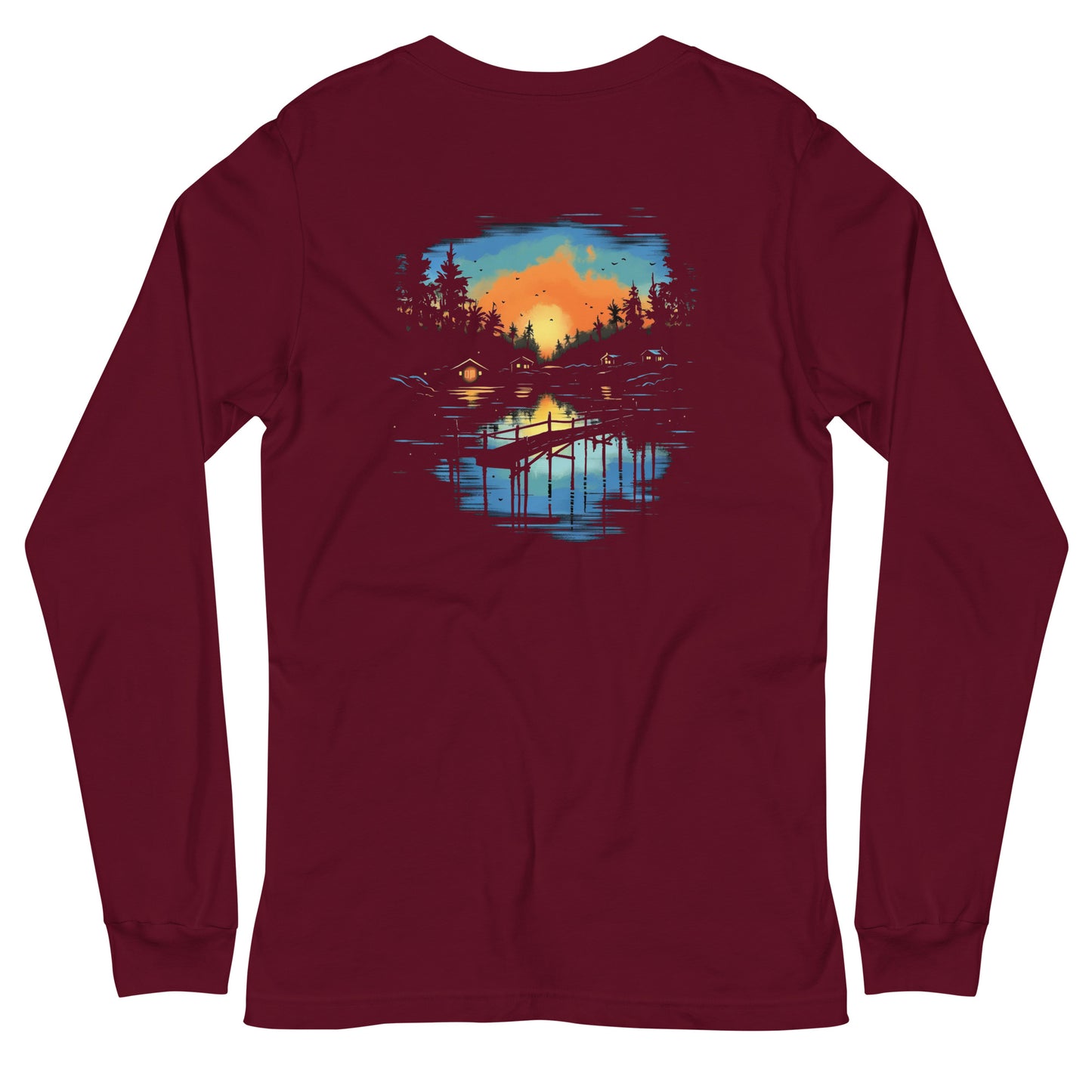 Customizable Long Sleeve Tee - Embroidery & Back Graphic