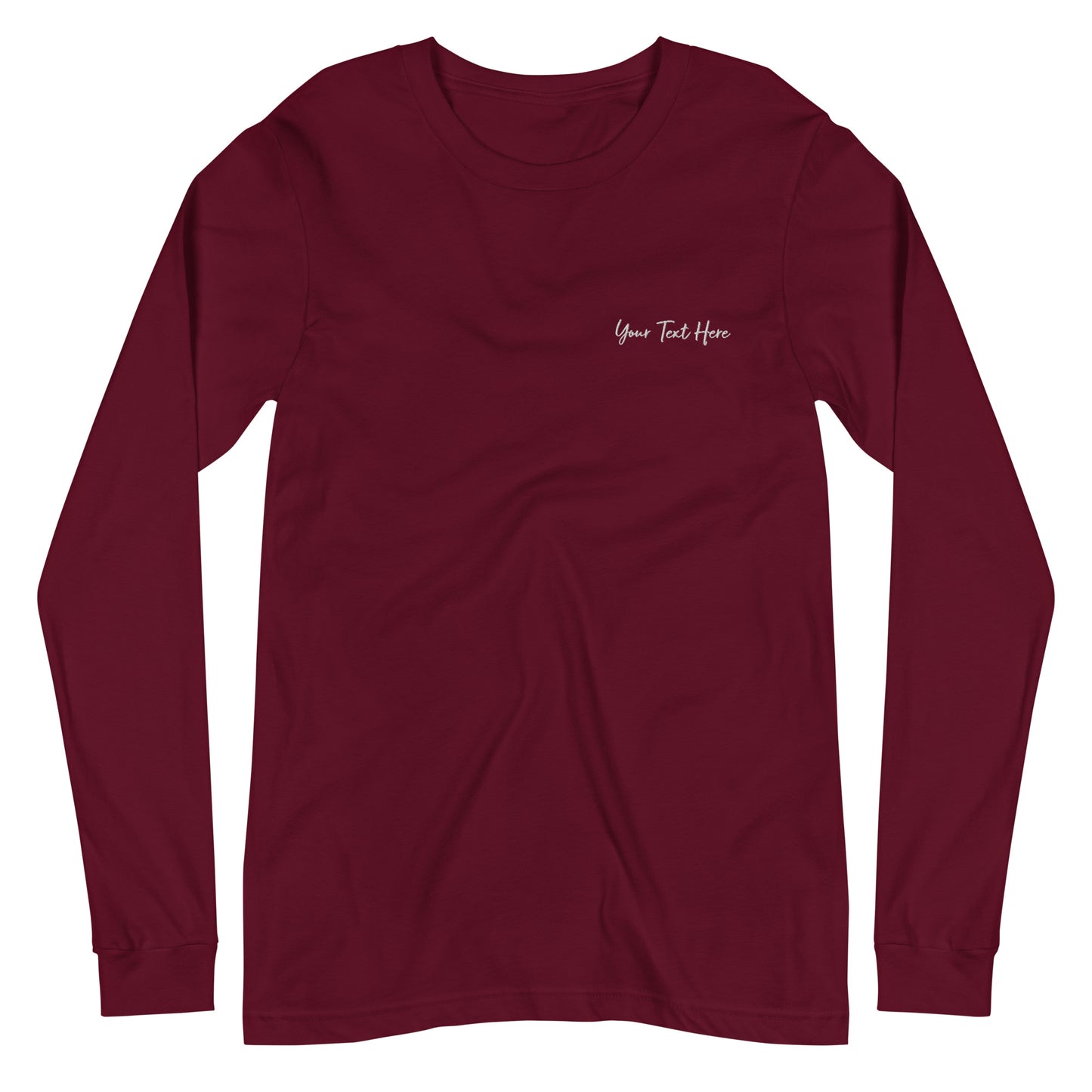 Customizable Long Sleeve Tee - Embroidery & Back Graphic