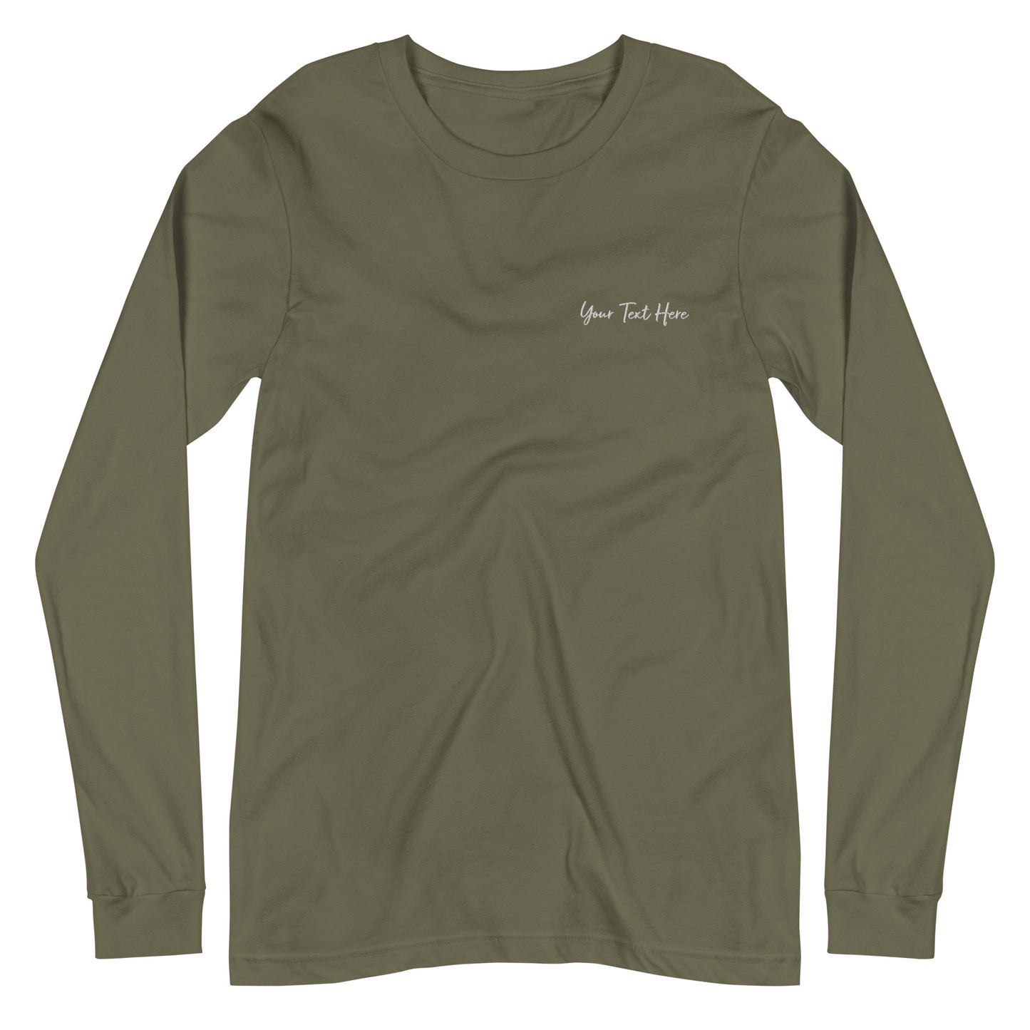 Customizable Long Sleeve Tee - Embroidery & Back Graphic