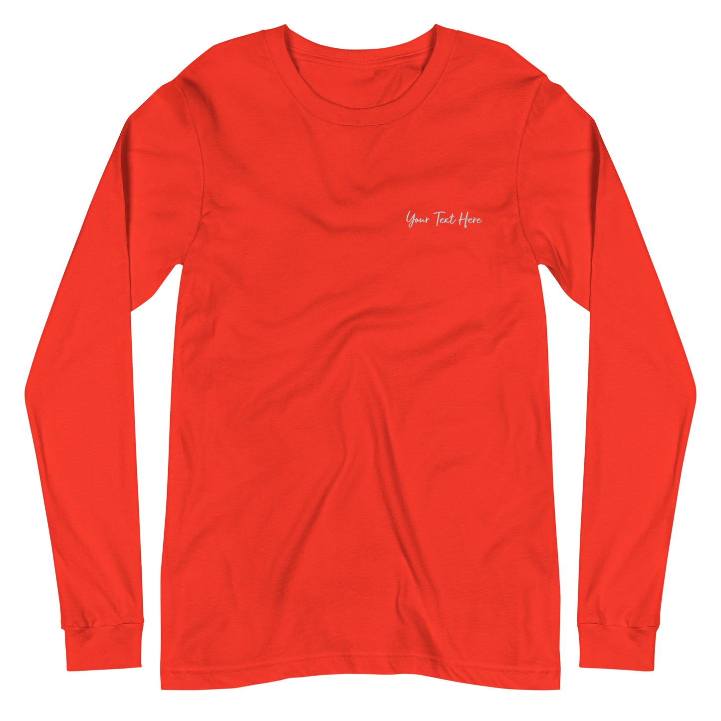 Customizable Long Sleeve Tee - Embroidery & Back Graphic