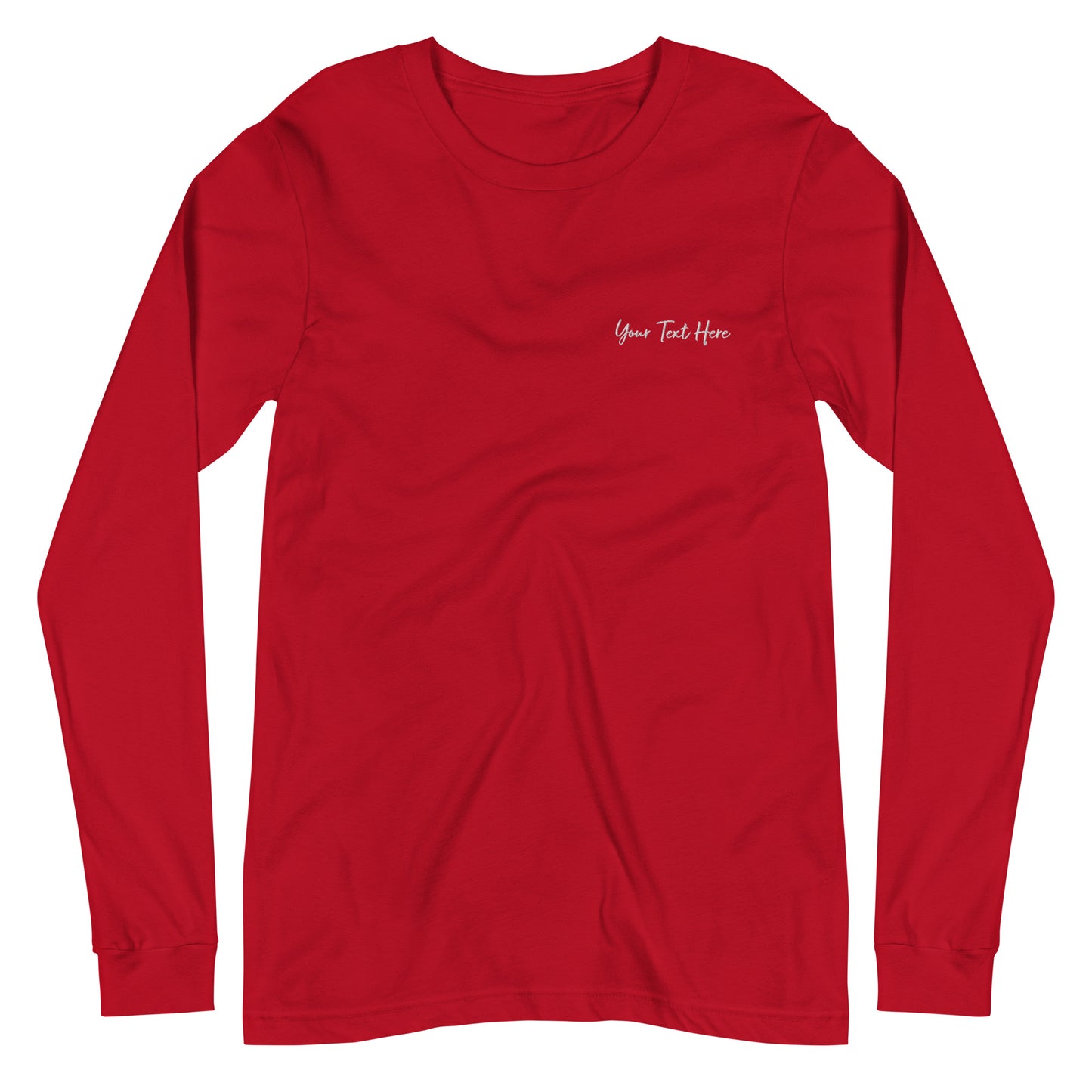 Customizable Long Sleeve Tee - Embroidery & Back Graphic