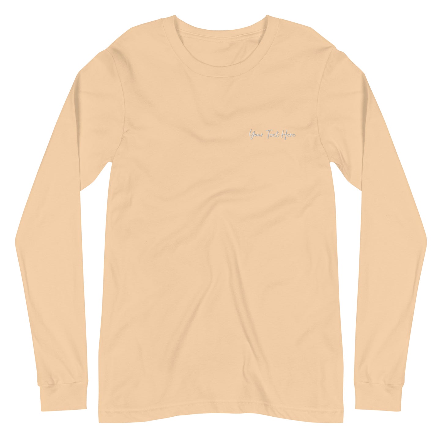 Customizable Long Sleeve Tee - Embroidery & Back Graphic