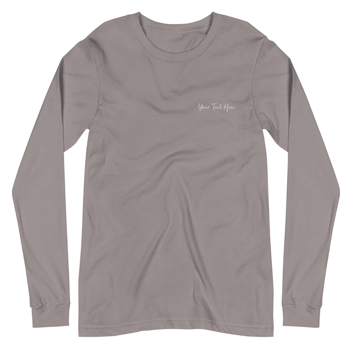 Customizable Long Sleeve Tee - Embroidery & Back Graphic