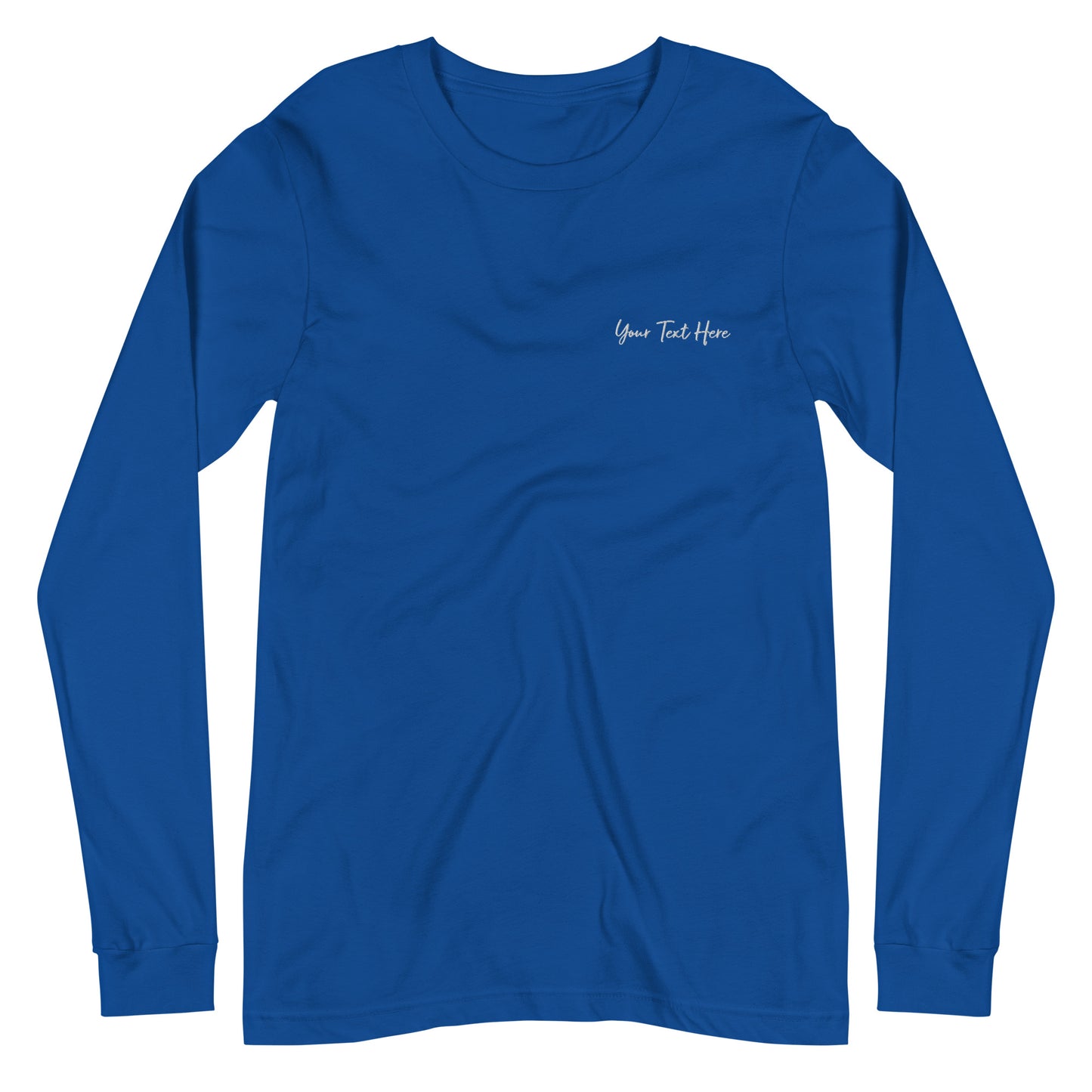 Customizable Long Sleeve Tee - Embroidery & Back Graphic