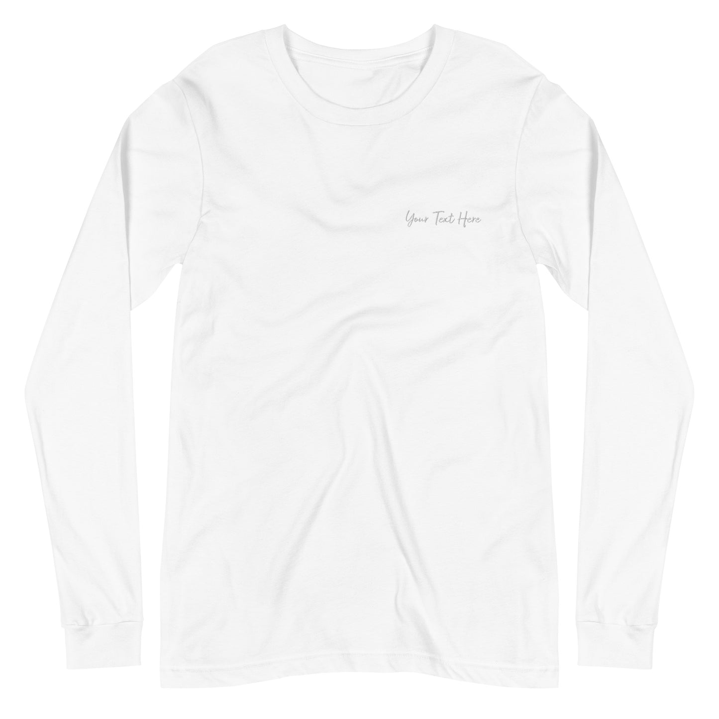 Customizable Long Sleeve Tee - Embroidery & Back Graphic